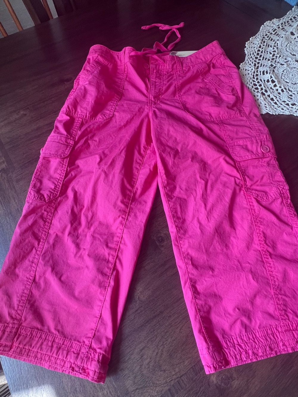 St. John's Bay Watermelon Red Capri Pants